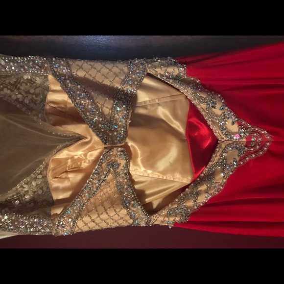 Clarisse Red Long Prom Dress - Picture 5 of 7